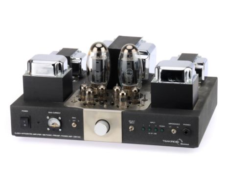 A Tsakiridis Devices Theseus Stereo Integrated Amplifier, black/chrome, serial no. 090616