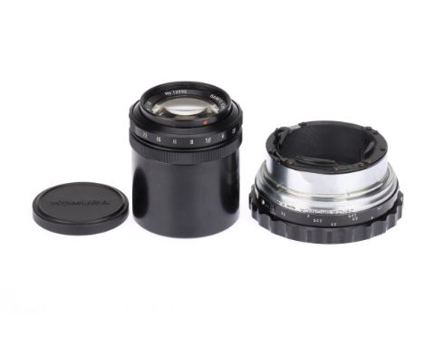 A Sankyo Kohki I.V-Komura f/2.8 100mm Camera Lens, black, body VG-E, aperture blades travel well &amp; are free of oil, optic