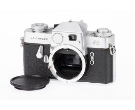 A Leicaflex 35mm SLR Camera Body, silver, serial number 1081831, body VG, shutter working, all manual speeds appear accurate,