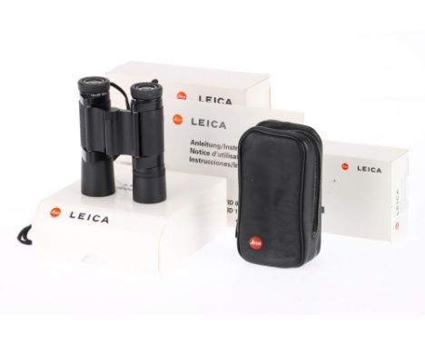 A Pair of Leica Trinovid 10x25 BCA Binoculars black, made by Leica Portugal, serial no.1360944, body G-VG, optics G-VG, very 