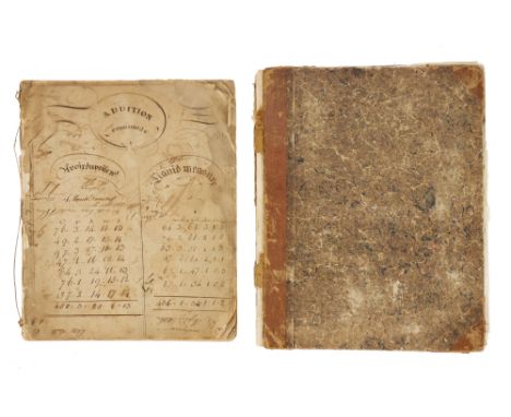 Manuscript Book on The Use of the Globes &amp; Astronomy, manuscript text book, dated 1840, inscribed to the inside of the co