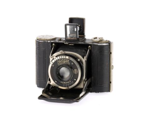 A Nagel Dr. August Vollenda No.48 Folding Camera, 1931-34, black, serial no. 137810, with Leitz Wetzlar Elmar f/3.5 5cm lens,