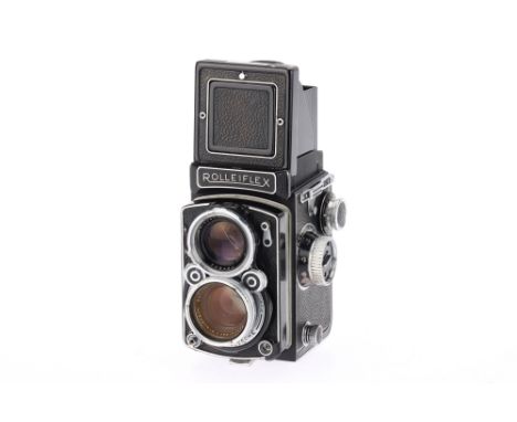 A Rollei Rolleiflex 2.8C K7C Medium Format TLR Camera black, 1953-55, serial no.1411044, with a Schneider Kreuznach Xenotar f