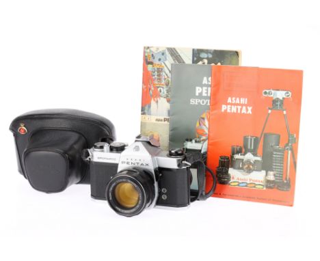 An Asahi Pentax Spotmatic SP 35mm SLR Camera to include the Spotmatic SP, body G, shutter works at all speeds, metering not t