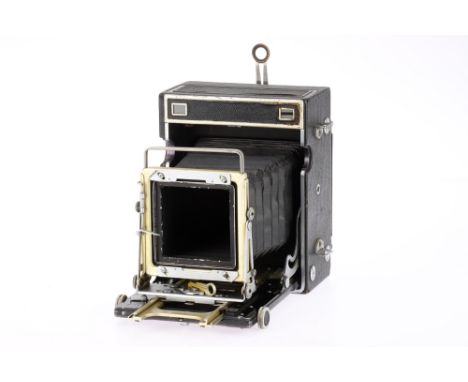 A M.P.P. Micro-Press Large Format Press Camera Body black, circa 1951, no serial number found, shutter not working, body G, b
