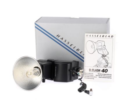 A Hasselblad D-Flash 40 Flashgun body F-G because the outer insulation on the cable has cracked open, battery tested and work