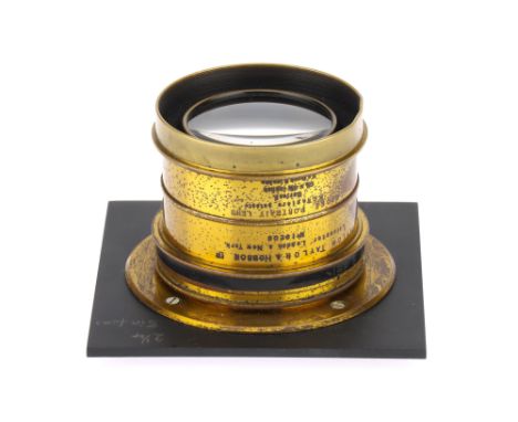 A Taylor Hobson Cooke Series II 8in. Portrait Lens brass, 1910-20, serial no.19206, 6½x4¾in. body G, elements F, light fungus