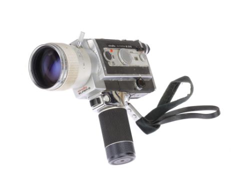 A Minolta Autopak-8 D10 Super8 Motion Picture Camera, chrome, body F, corrosion &amp; wear throughout, unit powers up, motor 