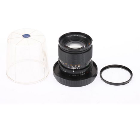 A Carl Zeiss Sonnar T* Hasselblad f/2.8 150mm Lens black, F, serial no.6063664, body G-VG, optics G, faint marks to rear glas