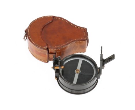 Large Scale Prismatic Compass &amp; Case by Stanley English, c.1910, engraved on the lid, 'STANLEY LONDON 11248' the compas w