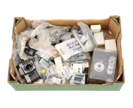 A Large Selection of Camera Parts to include an Ensign model C partly disassembled, and parts from many camera models, includ