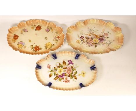 Four Carltonware Wiltshaw &amp; Robinson Vanity Trays in the Hibiscus, Rose &amp; Curlicue Patterns together with a pattern o