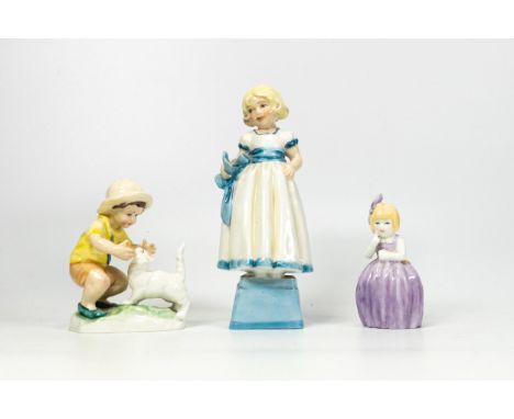 Royal Worcester Figures to include Fair of Face 3257, Hush  &amp; Christopher (3) 