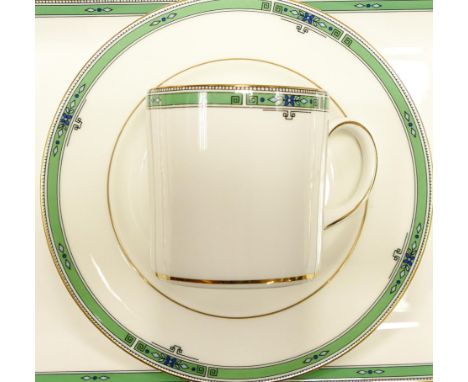 Wedgwood Jade pattern 17 piece coffee set, marked factory seconds 1 x cup a/f  (17) 