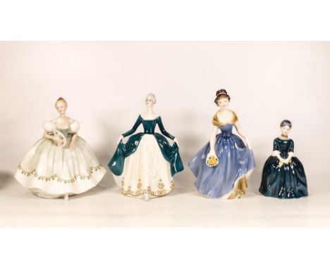 Royal Doulton Lady Figures First Dance Hn2803, Melonie Hn2271, Regal Lady (2nds) Hn2709 &amp; Cherie Hn2341(a/f) 