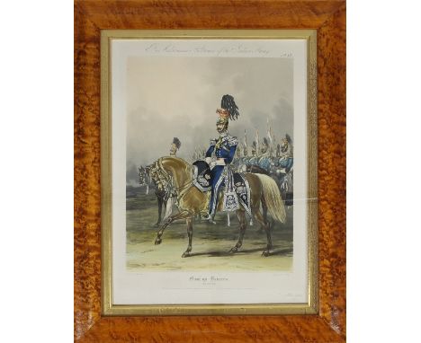J Harris after H Martens/R Ackermann's Costumes of the Indian Army/Bombay Lancers, Officer plate No 17/coloured aquatint, 37c