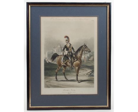 J Harris after H Martens/Nizam's Army (3rd Cavalry)/officer in full dress, plate No.6/coloured engraving, 29.5cm x 22cm