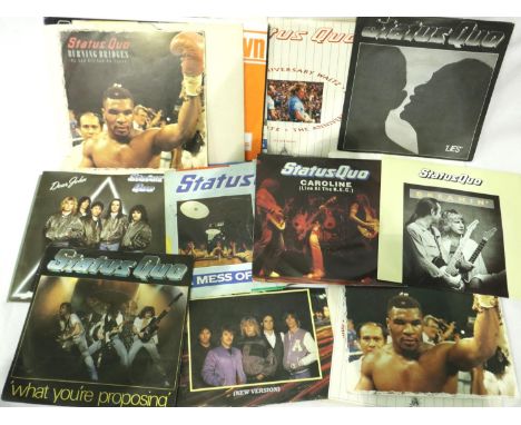 Thirty Status Quo singles. P&amp;P Group 1 (£14+VAT for the first lot and £1+VAT for subsequent lots) 