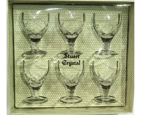 Set of six boxed Stuart Crystal glasses, no damages. P&amp;P Group 3 (£25+VAT for the first lot and £5+VAT for subsequent lot