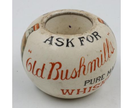 Old Bushmills ceramic match striker, incised Fielding 83 to base, H: 60 mm. UK P&amp;P Group 1 (£16+VAT for the first lot and