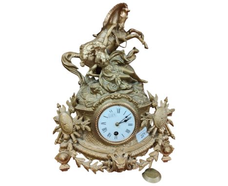 GILT VICTORIAN MANTLE CLOCK 