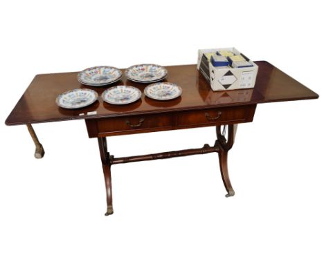 MODERN MAHOGANY SOFA TABLE 