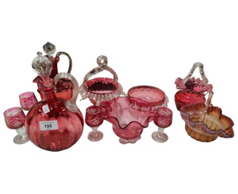 QUANTITY OF RUBY GLASS 