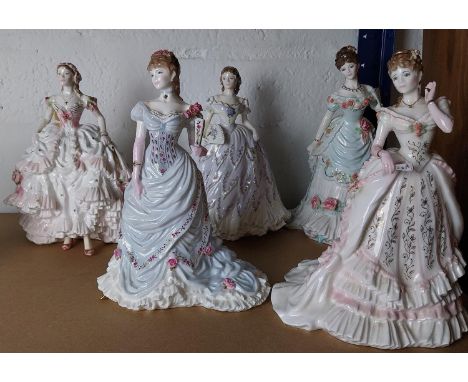 A selection of five Royal Worcester figures. 