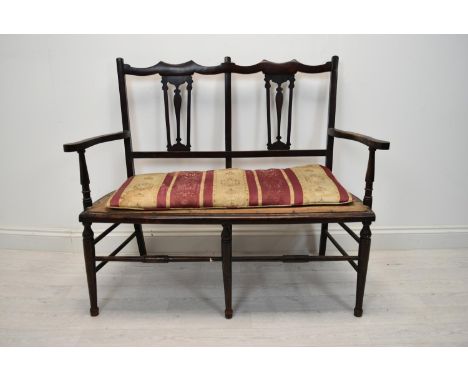 A late 19th century salon sofa. H.94 W.112 D.50 cm. 
