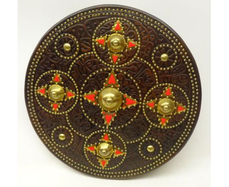 Replica Scottish Highlander's Targe by Joe Lindsay, based on an original targe which is reputed to have been carried by Chief