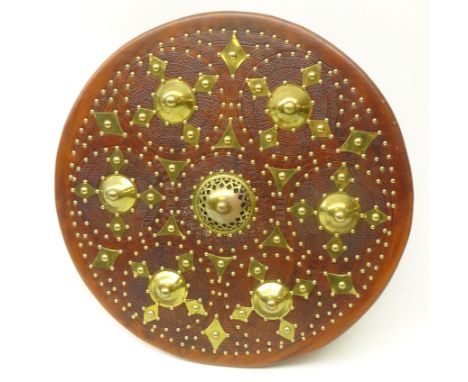 Replica Scottish Highlander's Targe by Joe Lindsay, based on an original targe dated 1755 which which is inscribed with 'Jame