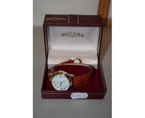 A quartz gents wristwatch in an unrelated Rotary box