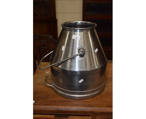 A small steel milk churn