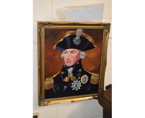 Helena Anderson portrait of Lord Nelson, oil on canvas, framed and glazed