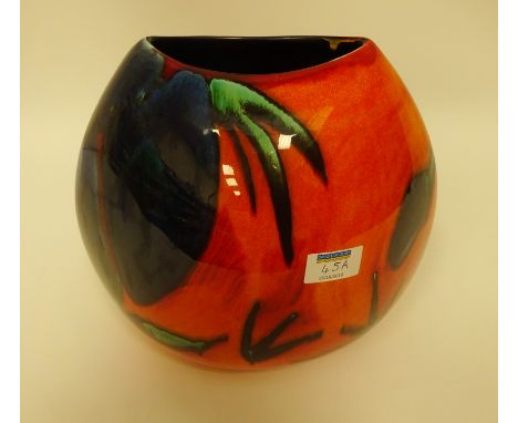 Contemporary Poole pottery purse vase, W33cm  Condition Report Click here for further images, condition, auction times & deli