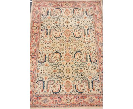 Ziegler style carpet, allover floral design, triple border, 235cm x 160cm Condition Report Click here for further images, con