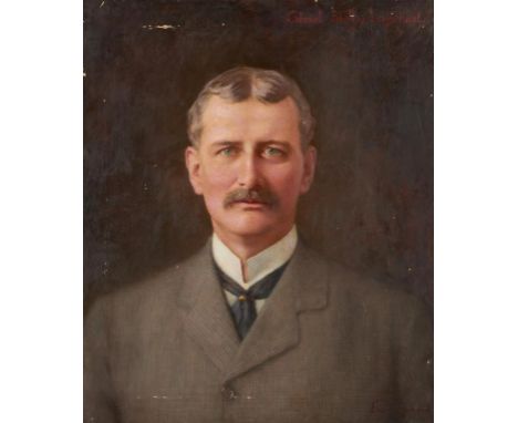 ERNEST TOWNSEND (1880-1944) PORTRAIT OF COLONEL SHELLEY LEIGH-HUNT head and shoulders,  signed and inscribed, oil on canvas, 