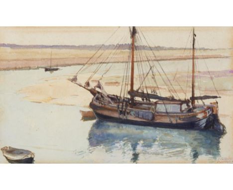 ALFRED GEORGE WEBSTER (1852-1916) THE "GESINE" OF SAPPEMEER HOLLAND signed and dated 1899, watercolour, 13 x 22cm and four ot