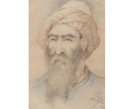 ENGLISH SCHOOL, 19TH CENTURY STUDY OF AN INDIAN MAN HOLDING AN AXE,  watercolour, 30.5 x 17.5cm and seven other watercolours 