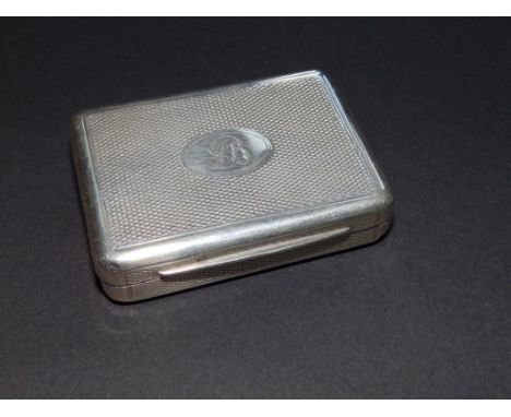 A Regency engine turned silver snuff box – London 1805, 2.6”