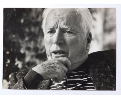 Lord Snowdon – black & white portrait photograph of an elderly Charlie Chaplin, with studio stamp to verso, dated July '64, n