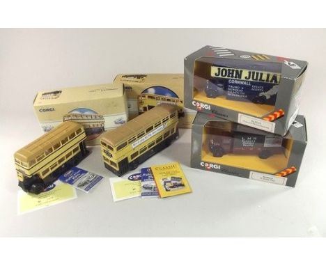 CORGI CLASSICS.
Four Corgi Classics, two buses & two Bedford wagons. Mint & boxed.
Note: Due to the large content of the lot,