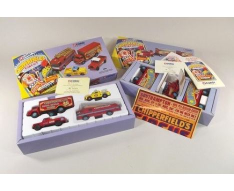 CORGI CLASSICS.
Corgi Classics Chipperfields Circus models 97915 & 31703 (no poster). Mint & boxed with certificates & origin