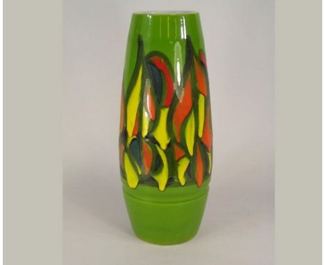 POOLE POTTERY.
A Poole Pottery, Delphis pattern vase.
Height 41cm. CONDITION REPORTS: The vase is in generally good condition