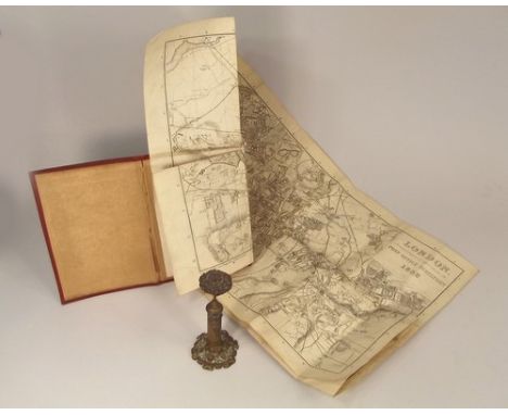 LETTER SCALES & MAP.
A Victorian brass letter scales, by Winfield, Birmingham, & an 1882 Post Office directory map of London.