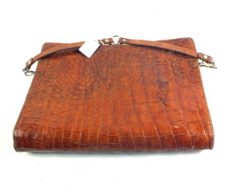 Three vintage crocodile skin bags
