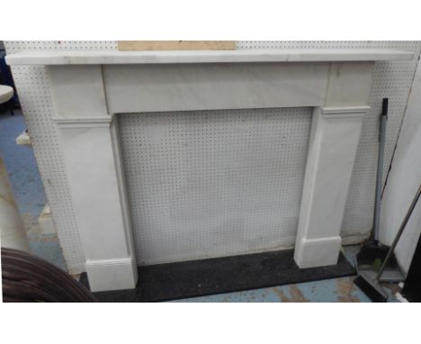 FIRE SURROUND, Victorian style, white marble, 151cm x 117cm H.