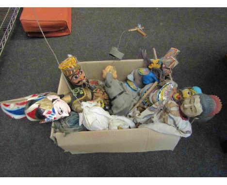 Eight puppets including two Indonesian puppets, two Sri-Lankan, two handmade Czech puppets including Bedlam puppet and the Go