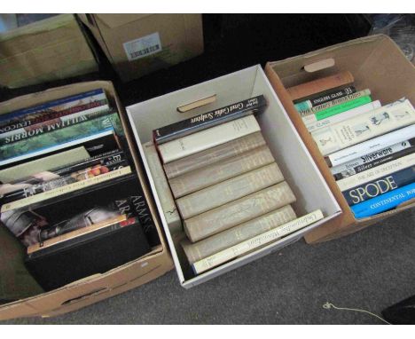 Three boxes of Art reference, Architectural and collecting related books, including Droster 'Bauhaus'; William Morris, Robert