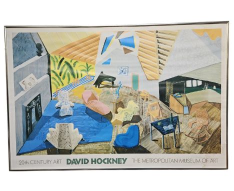 Vintage David Hockney 'The Metropolitan Museum of Art 20th Century Art'. 105 x 69cm